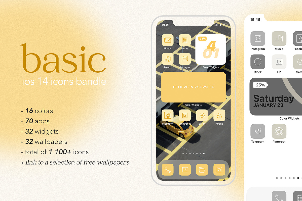 ios14 BASIC Home Screen 1 100+ Icons, an Icon by Olg Store (Photo 1 of 7)