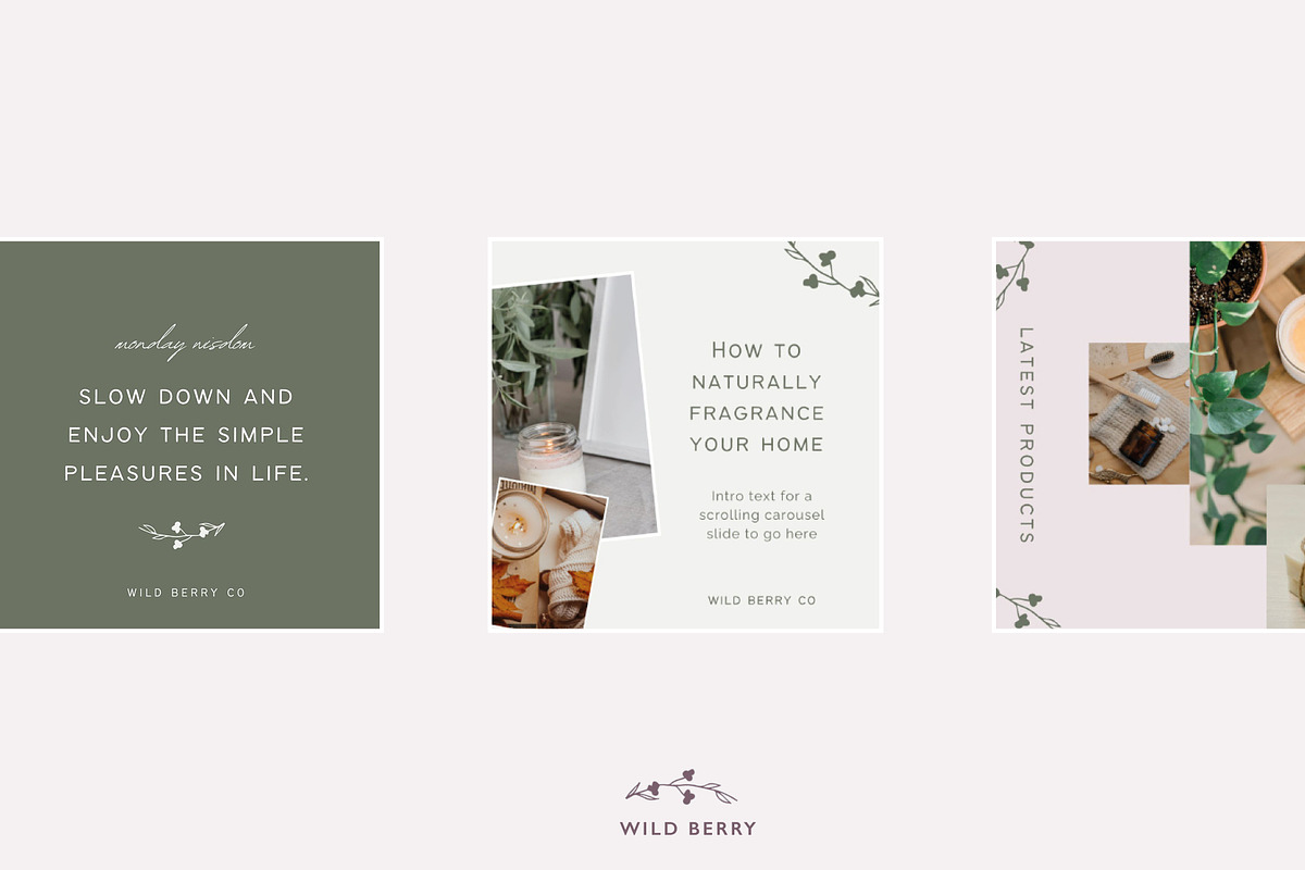 Organic Social Media Templates, a Social Media Template by CreativeWilderness (Photo 4 of 8)