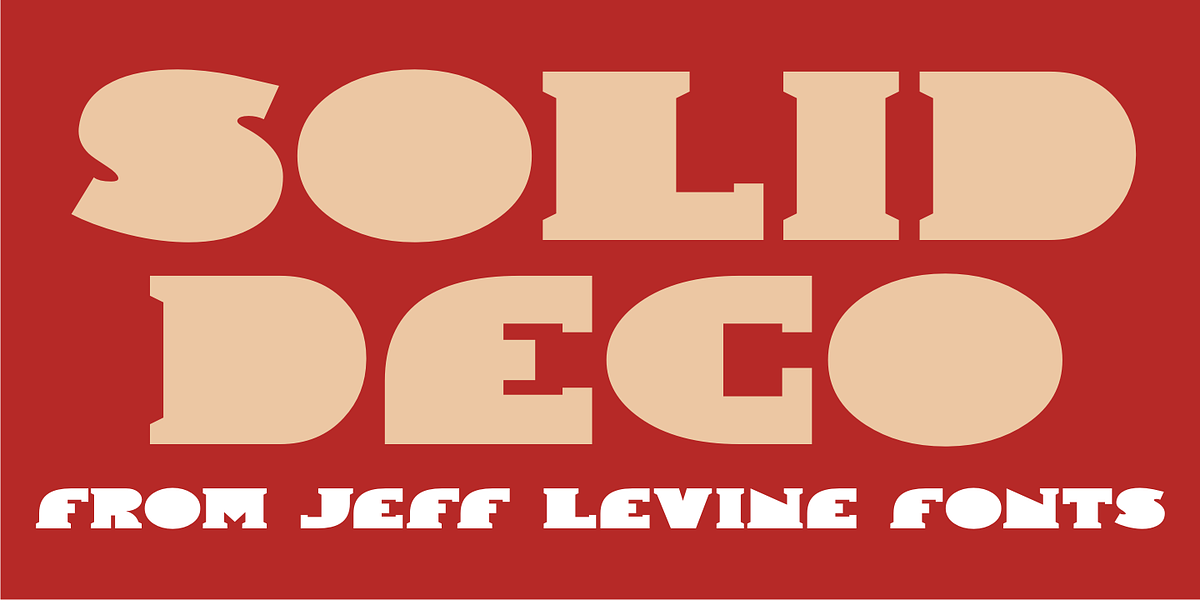 Solid Deco JNL, a Slab Serif Font by Jeff Levine Fonts