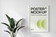 Framed Wall Poster Mockup, an Advertising Mockup by graphypix (Thumbnail 1 of 4)