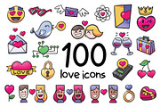 Cartoon Love Icons, an Icon by Cartoon Shop (Thumbnail 1 of 11)