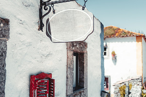 Blank vintage sign mockup wall, an Architecture Photo by SkyNext
