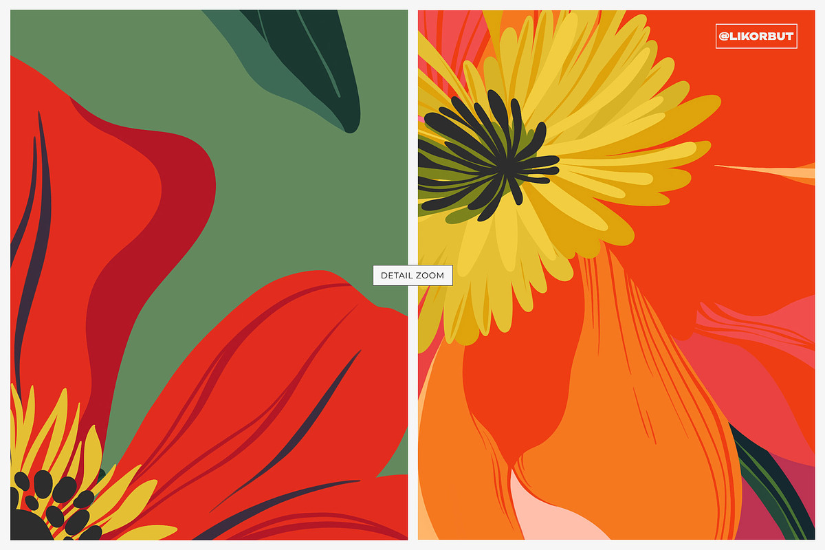 Vibe Lush Nature Floral Pattern, a Pattern Graphic by likorbut (Photo 4 of 12)