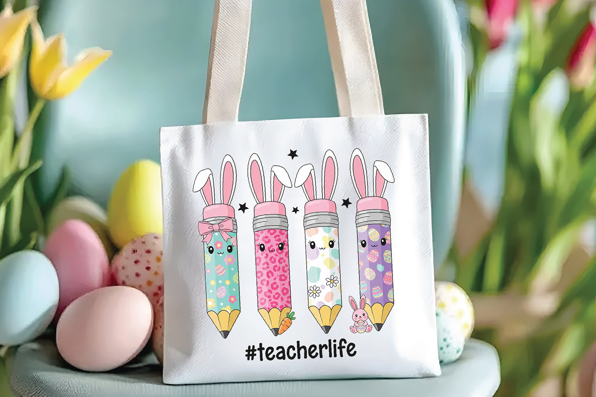 Easter Teacher Pencil PNG, an Illustration by CraftArtStudio (Photo 2 of 4)