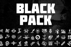 Black Pack. Vector design elements.