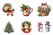 Watercolor Classic Christmas PNG, an Illustration by SinaCreation (Thumbnail 3 of 7)