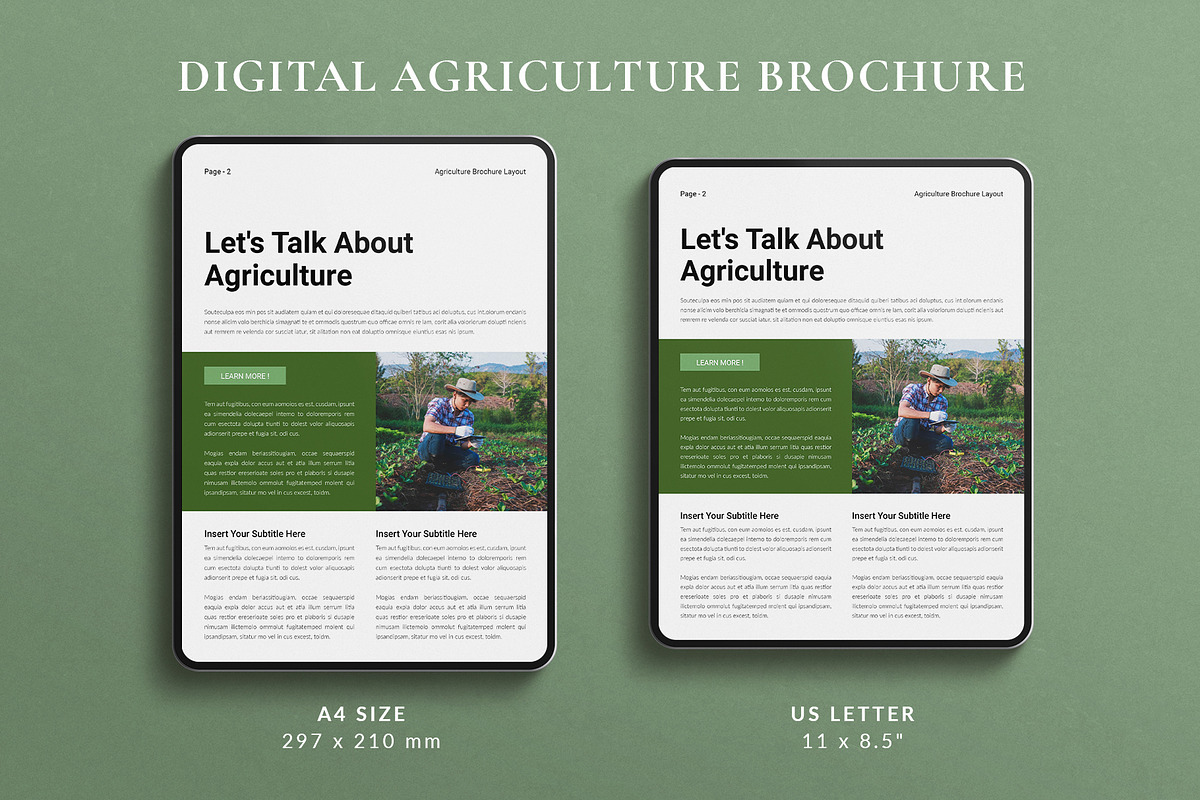 Digital Agriculture Brochure Layout, a Brochure Template by TemplatesForest (Photo 2 of 8)