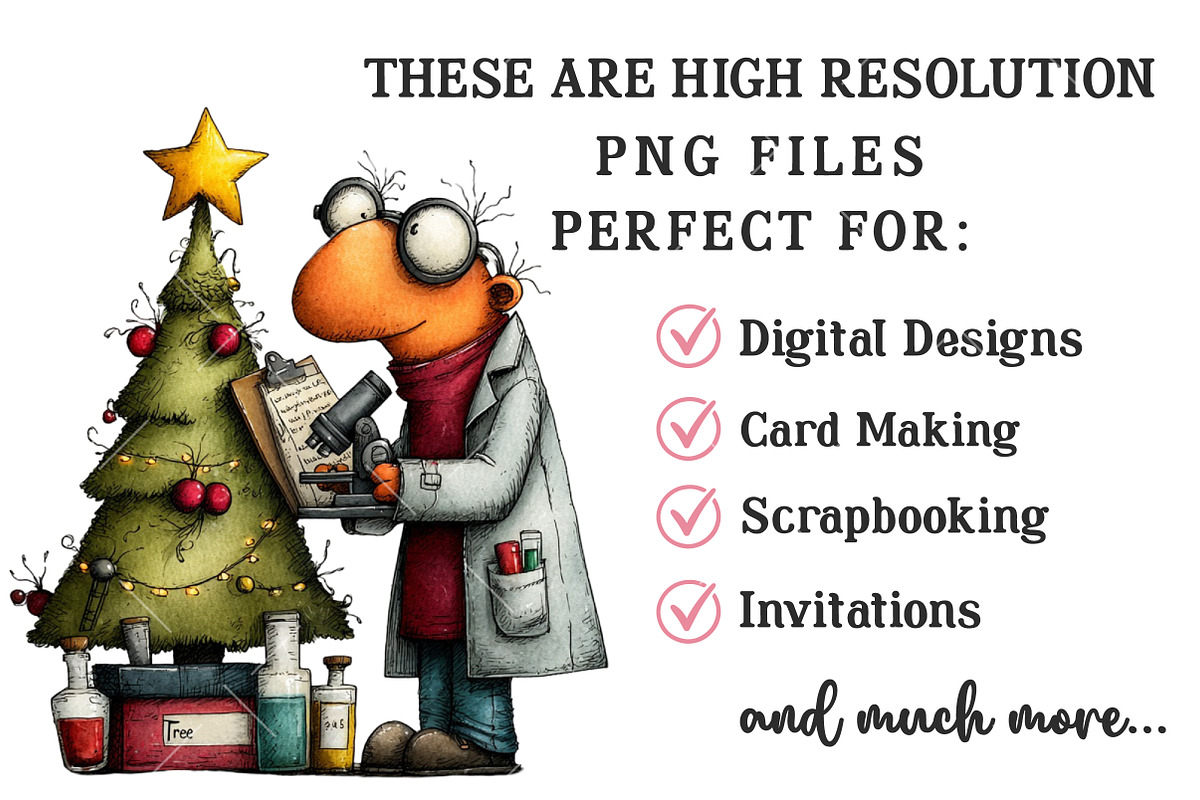 Whimsical Christmas Funny Tree PNG, an Illustration by OK Design (Photo 4 of 6)