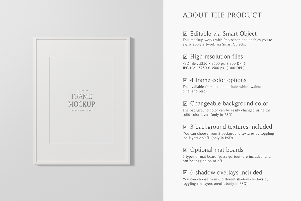 3x4 Frame Mockup, a Print Template by Lelu Art Design (Photo 6 of 11)