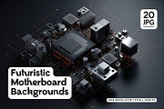 20 Futuristic Motherboards, a Background Graphic by HipFonts (Thumbnail 1 of 6)