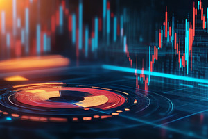 Digital Interface with Futuristic Circular Data Analysis, an Abstract Photo by Natalia Klenova's Shop