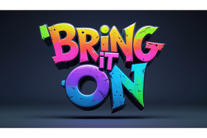 Colorful 3D text design with the, an Illustration by tilialucida