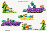 Honey Bee Summer Tea Clipart, a Food Illustration by TanyaOak (Thumbnail 4 of 12)
