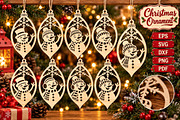 Snowman Ornament SVG Bundle, Laser, an Object Graphic by Libby Wishes (Thumbnail 1 of 3)