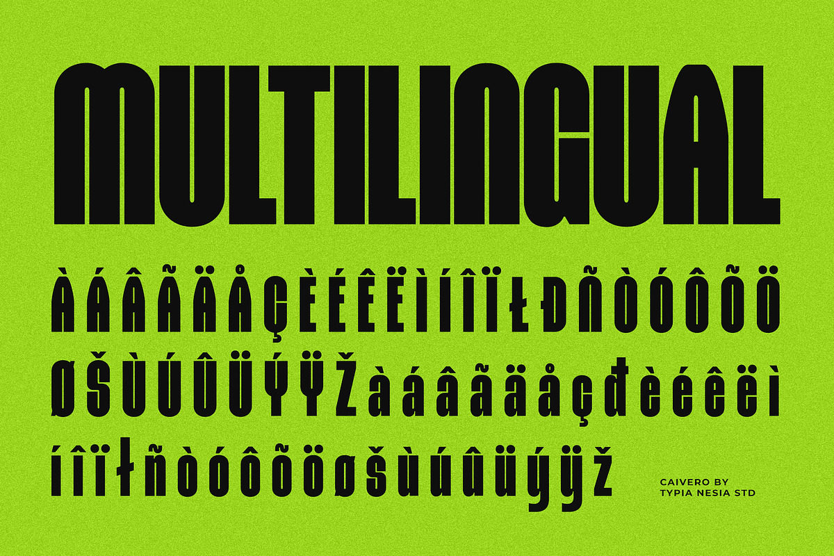 Caivero – Super Condensed Bold Sans, a Sans Serif Font by Typia Nesia (Photo 2 of 11)