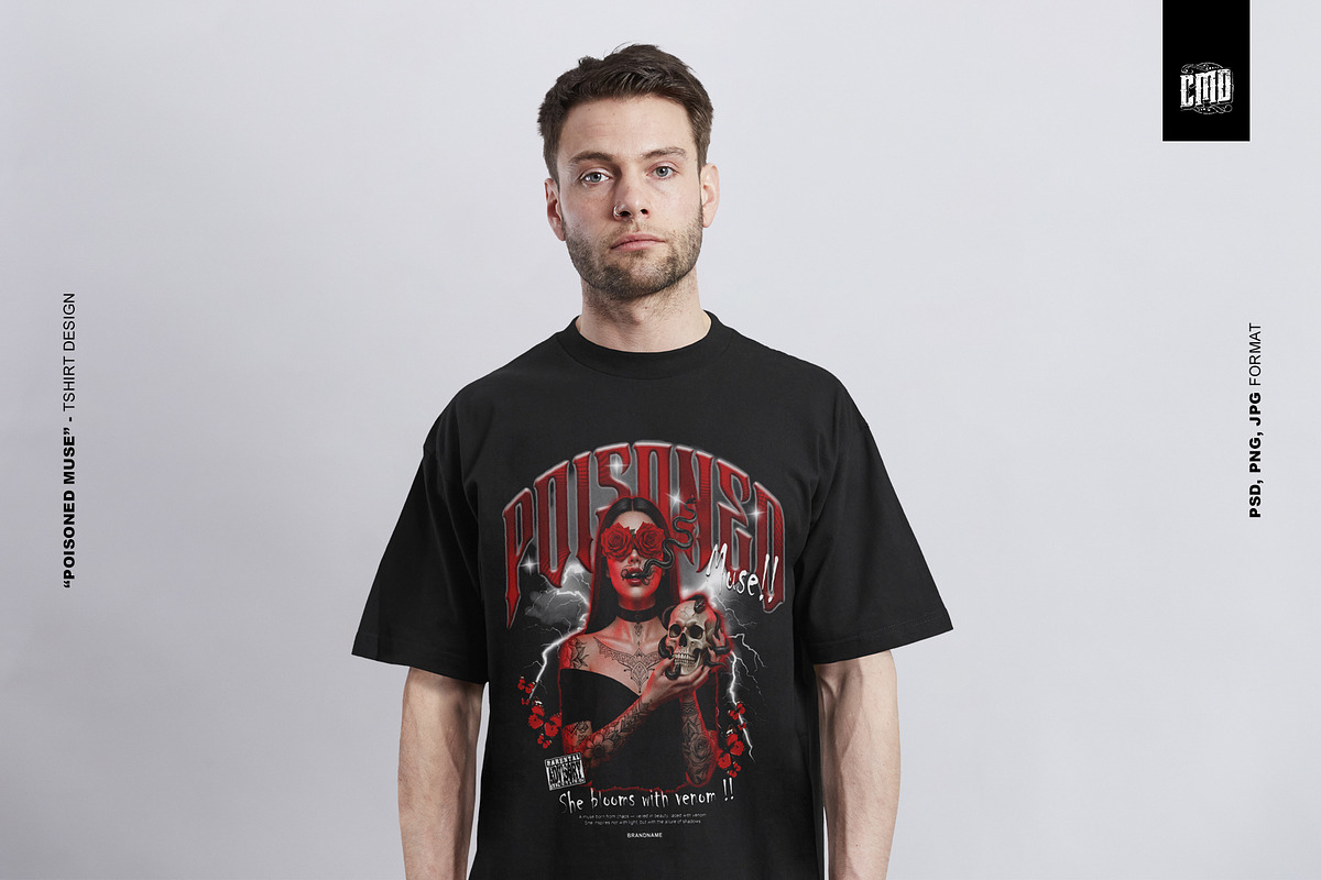 Poisoned Muse – Gothic T-Shirt Art, an Object Graphic by Cmd Project (Photo 4 of 9)