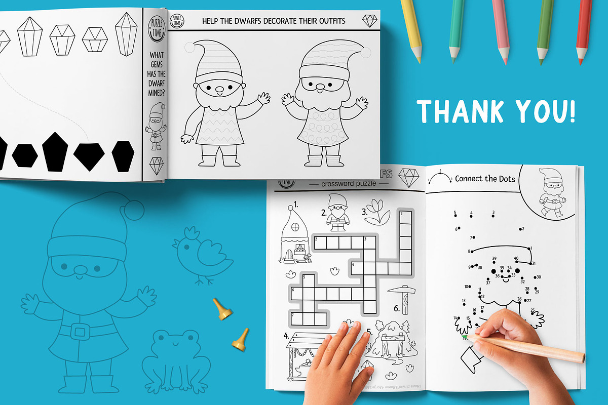 Dwarf coloring games and activities, an Education Illustration by Lexi Claus (Photo 16 of 16)