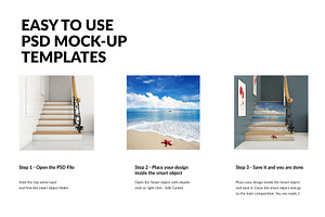 Staircase Sticker Mockup Set