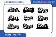 Mount Rushmore Landmark Icon Set, a Solid Icon by Fontmine Studio (Thumbnail 1 of 3)