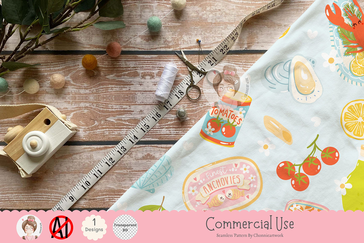 La Dolce Vita Seamless Pattern, a Pattern Graphic by Chonnieartwork (Photo 3 of 5)