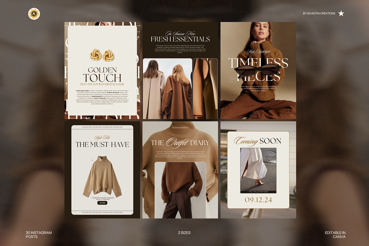 SIENNA | Instagram Templates, a Social Media Template by Ad Astra Creations (Photo 2 of 5)