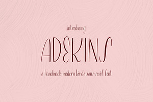 Adekins Modern Hand Drawn Font