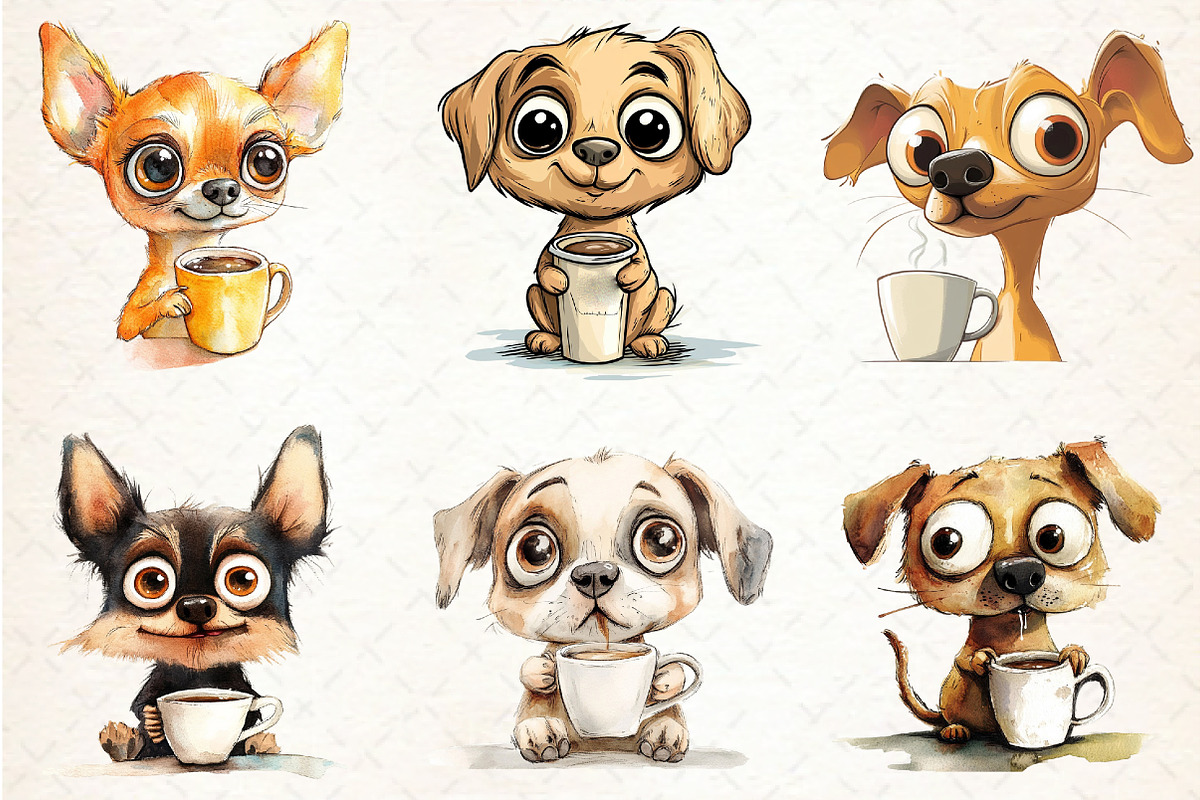 Crazy Dog Clipart PNG, an Illustration by Libby Wishes (Photo 2 of 4)