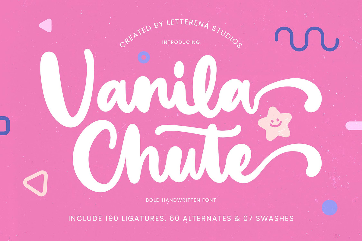 Vanila Chute Bold Handwritten Font, a Script Font by Letterena Studios Script (Photo 1 of 20)