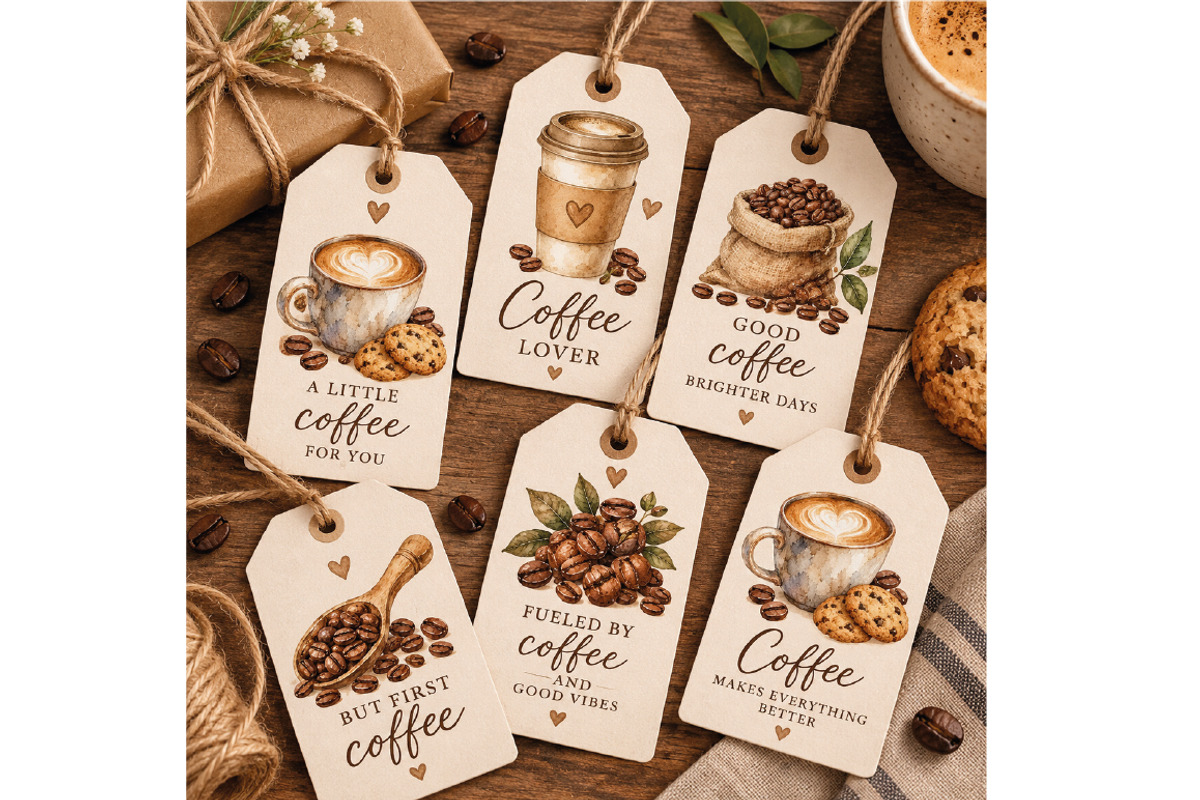Watercolor Coffee Clipart Bundle PNG, a Food Illustration by Villa 11 Estudio (Photo 3 of 7)