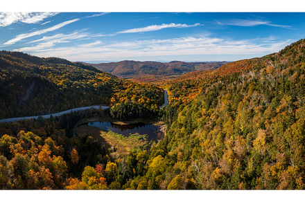Aerial view of Appalachian Gap Road, a Nature Photo by Backyard Stock