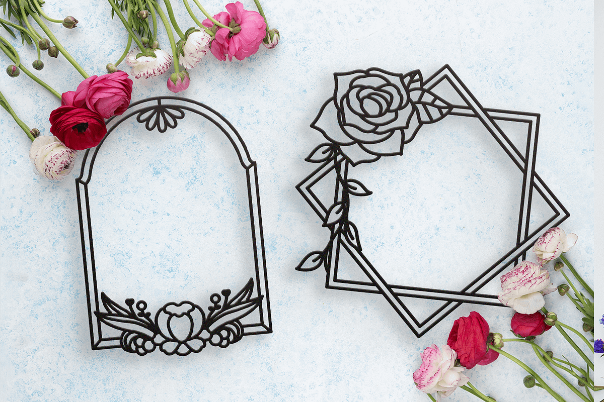50 Floral Frames - SVG Cut Files, a Decorative Illustration by Arshad Ali (Photo 3 of 9)