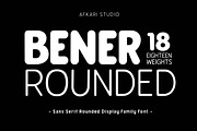Bener Rounded - Sans Serif Rounded D, a Sans Serif Font by Afkari Studio (Thumbnail 1 of 12)