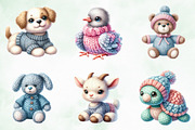 Knitted Plush Baby Animals Clipart, an Illustration by Creative Art (Thumbnail 5 of 6)