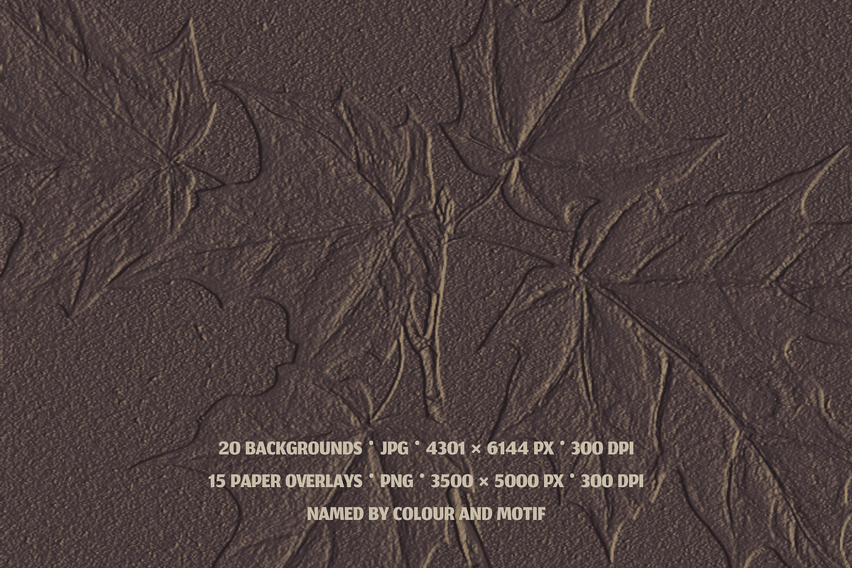 Embossed Leaf Autumn Backgrounds, a Background Graphic by Anzhelika (Photo 10 of 12)