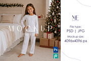 Christmas Pajama Clothing Mockup, a Shirt Mockup by Mie Mockup Studio (Thumbnail 1 of 7)