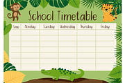 School Timetable for Animal Lovers, a Print Template by Soulprint Mercury (Thumbnail 1 of 2)