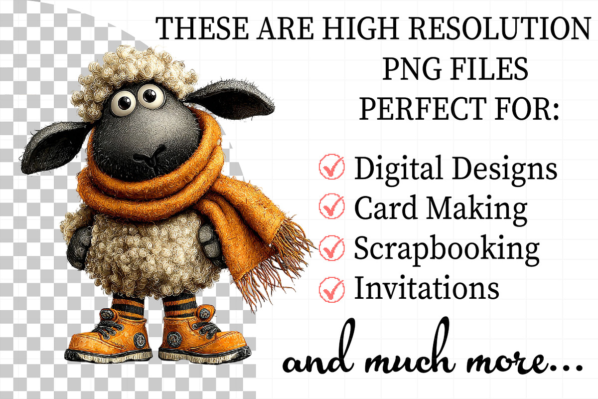 Quirky Winter Sheep Clipart, an Illustration by Daily.Designs (Photo 2 of 5)