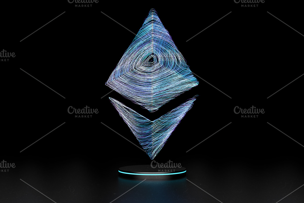 Ethereum Cryptocurrency 3d render, a Technology Illustration by MP Vault