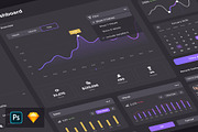 Dark Dashboard Admin UI Kit, a Templates & Theme by Medialoot ...
