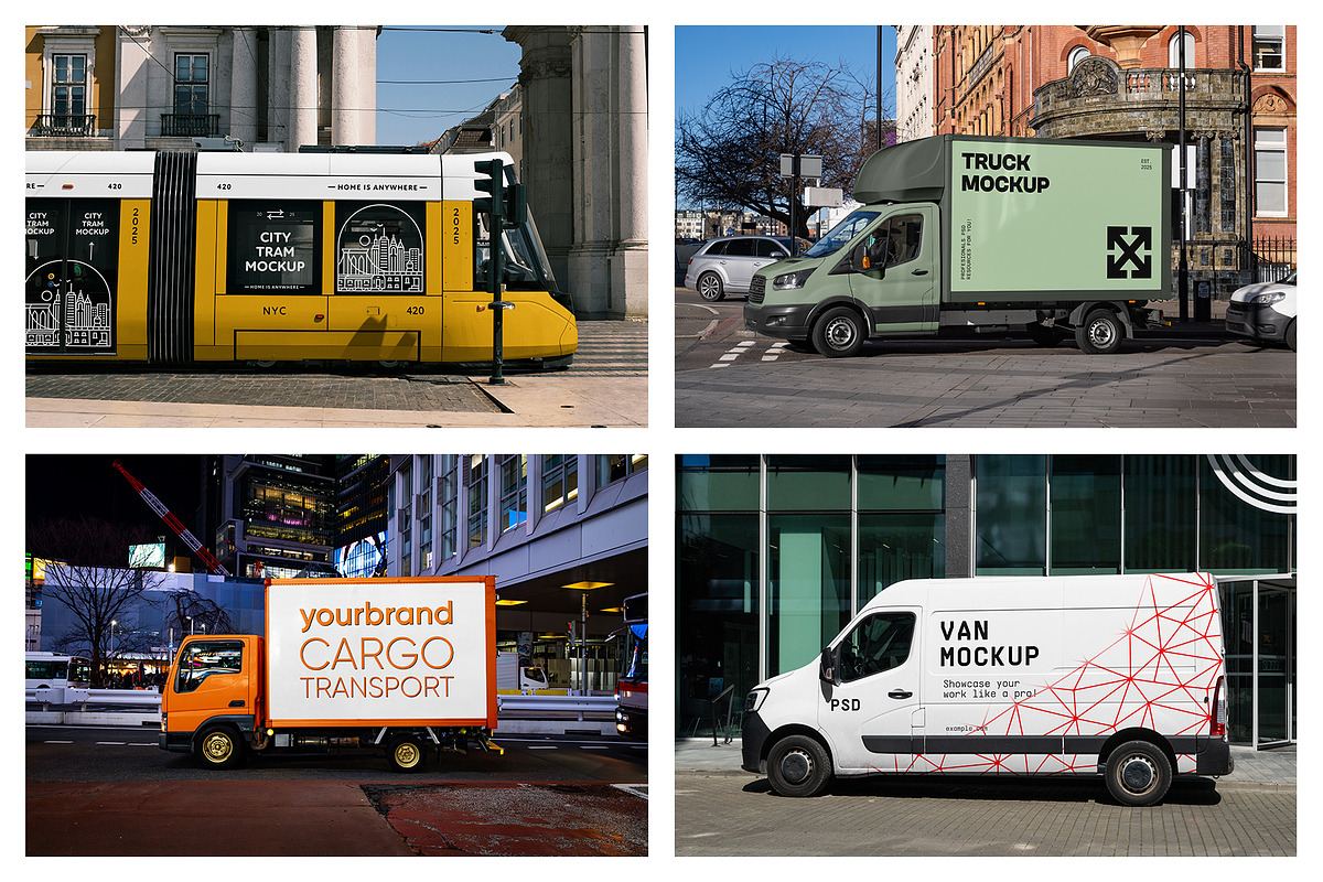 Vehicle Mockups - Truck Mockups vol2, an Advertising Mockup by MockupForest (Photo 7 of 8)