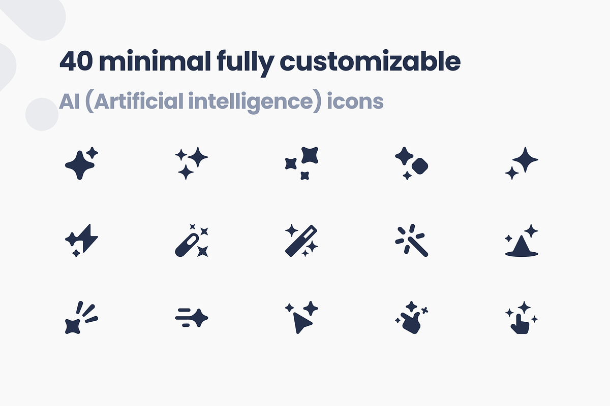 intelicons - AI icons kit, a Solid Icon by 80.design (Photo 5 of 8)