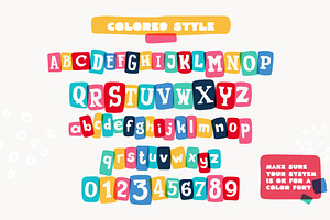 New Collage Colored Font