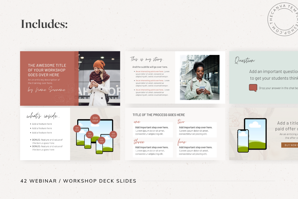 Olivia-Rose Slide Canva Templates, a Templates & Theme by The Canva Template Shop (Photo 3 of 6)