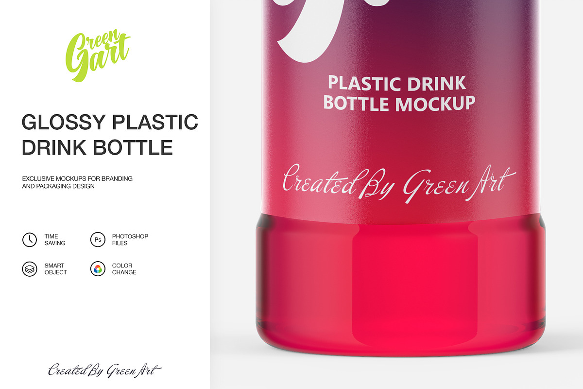 7 PSD plastic drink mockup, a Product Mockup by Green Art (Photo 6 of 6)