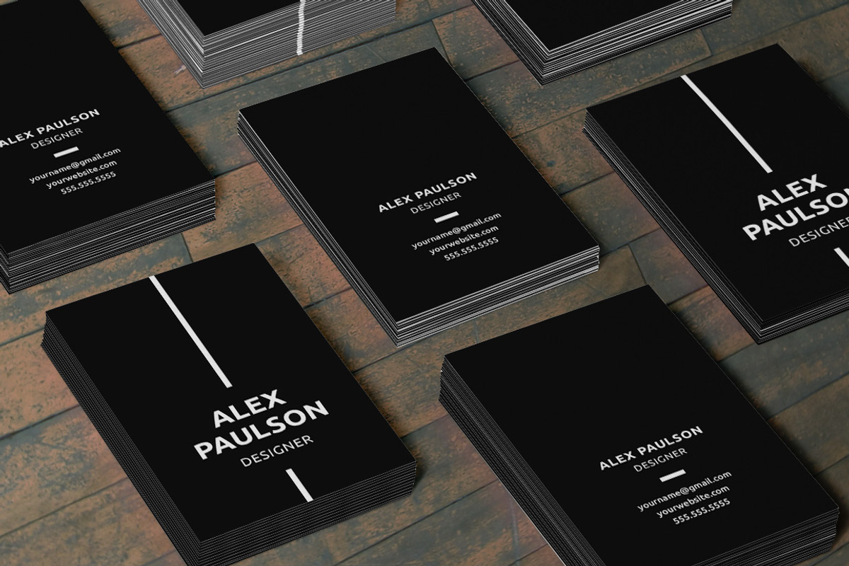 Black Simple Business Card 021, a Business Card Template by Nonaglyph Design (Photo 3 of 4)