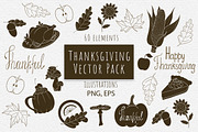 Thanksgiving Vector Pack, a Seasonal Illustration by Mari_Caliart (Thumbnail 1 of 10)