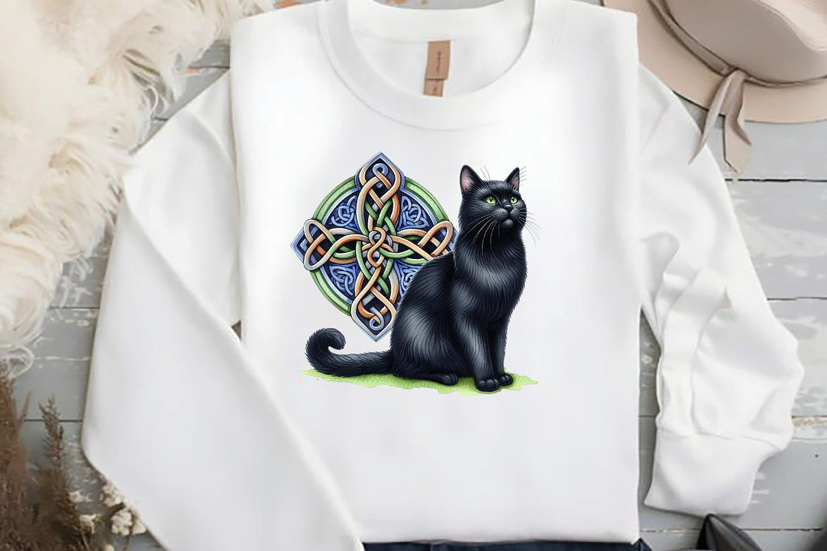 St. Patrick's Black Cats Clipart Bun, an Illustration by DreamCafeArt (Photo 4 of 4)