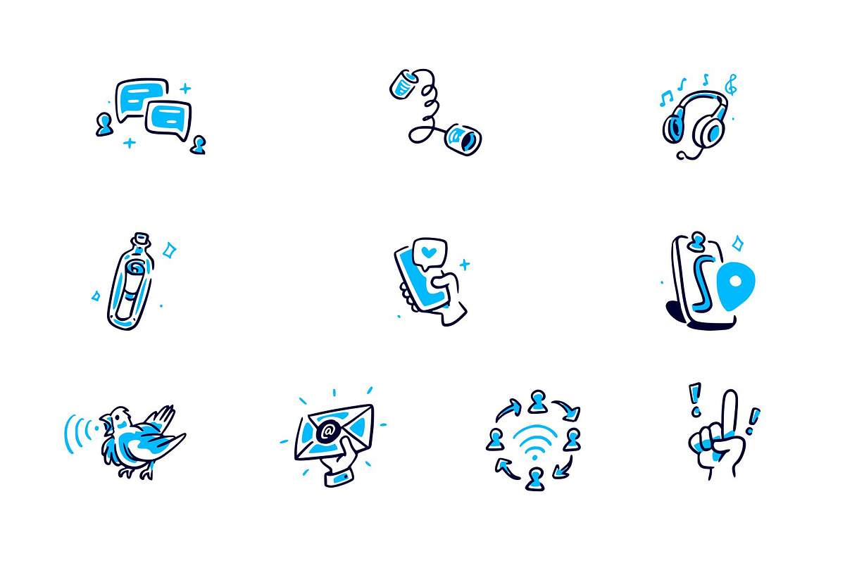 Communication Icon Doodle Vol 1, an Object Graphic by SLAB! Design (Photo 3 of 3)