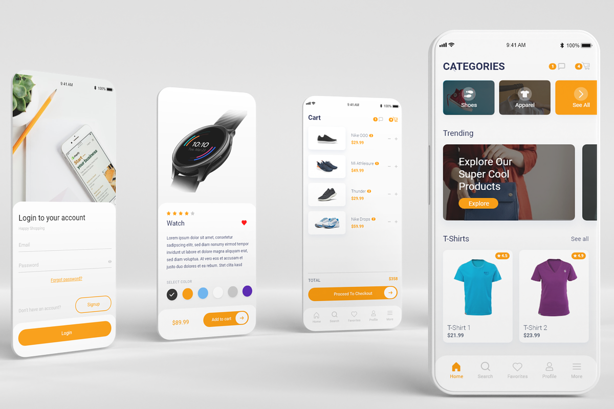 e-Commerce App UI Template, a Templates & Theme by Creative UI Templates