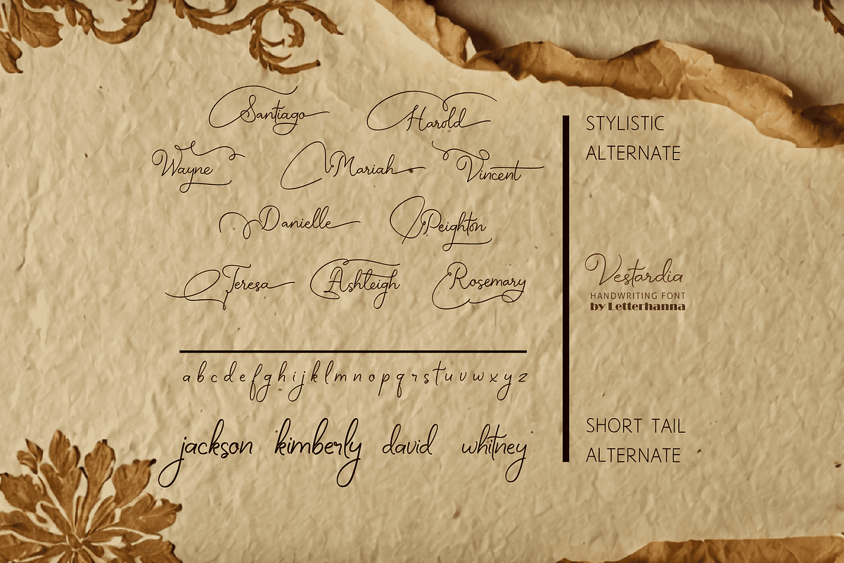 Vestardia Font, a Handwritten Font by Letterhanna Studio (Photo 10 of 16)